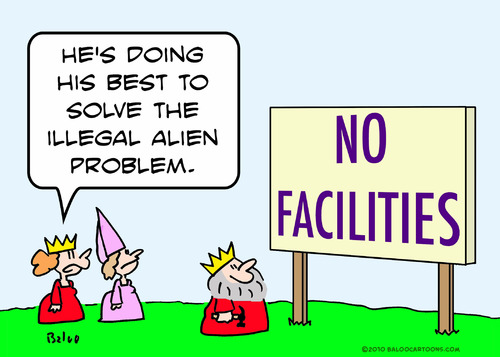 Cartoon: best solve illegal immigrants (medium) by rmay tagged best,solve,illegal,immigrants,aliens,king