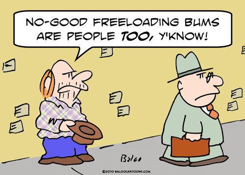 Cartoon: bums are people too panhandler (medium) by rmay tagged bums,are,people,too,panhandler