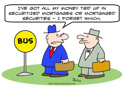 Cartoon: businessman securitized mortgage (medium) by rmay tagged businessman,securitized,mortgage