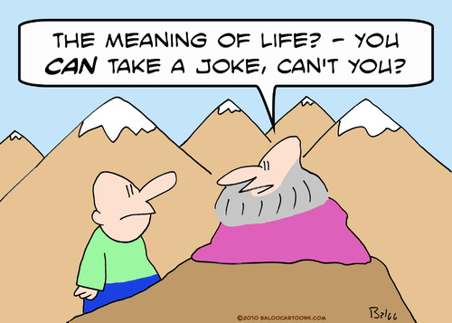 Can mean life. Meaning of Life meme. Can take a joke.