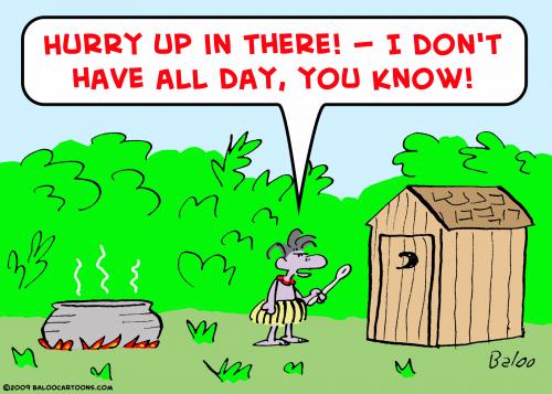 Cartoon: cannibal outhouse (medium) by rmay tagged cannibal,outhouse