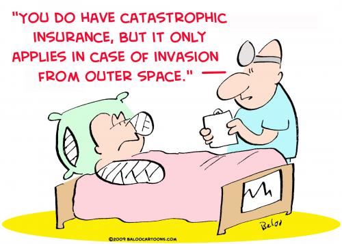 Cartoon: catastrophic insurance invasion (medium) by rmay tagged catastrophic,insurance,invasion