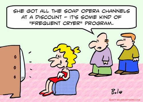 Cartoon: crier frequent program soap oper (medium) by rmay tagged operas,soap,program,frequent,crier