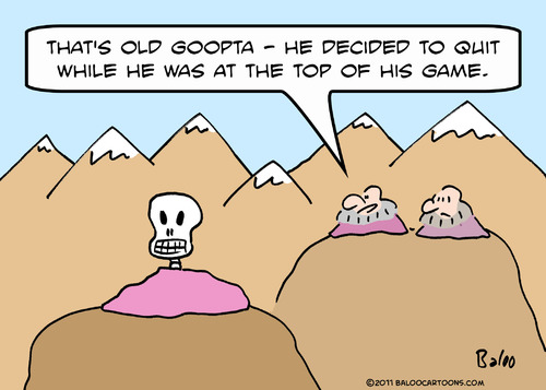 Cartoon: dead guru top of his game (medium) by rmay tagged dead,guru,top,of,his,game