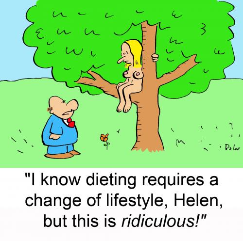 Cartoon: dieting (medium) by rmay tagged dieting,nude,naked,lifestyle