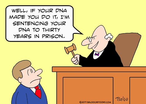 Cartoon: dna judge years sentence prison (medium) by rmay tagged dna,judge,years,sentence,prison