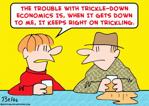 Cartoon: economics trickle down (medium) by rmay tagged economics,trickle,down