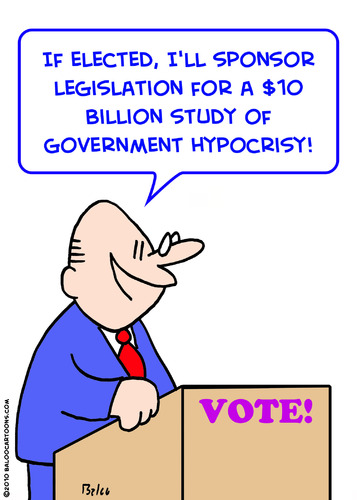 Cartoon: elected government hypocrisy (medium) by rmay tagged elected,government,hypocrisy