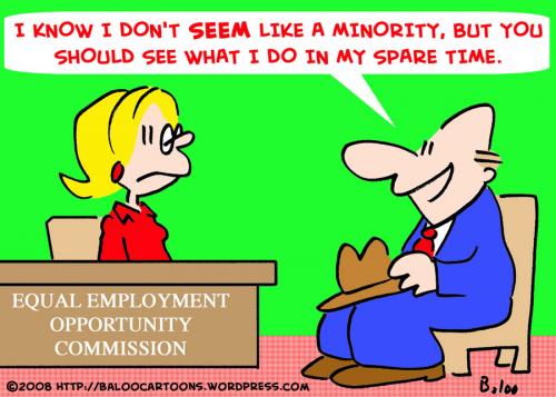 Cartoon: EQUAL EMPLOYMENT OPPORTUNITY (medium) by rmay tagged equal,employment,opportunity