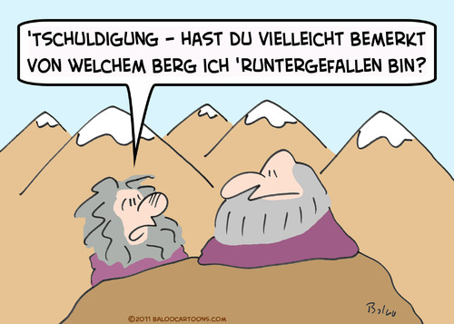 Cartoon: fell fall off mountain guru (medium) by rmay tagged fell,fall,off,mountain,guru