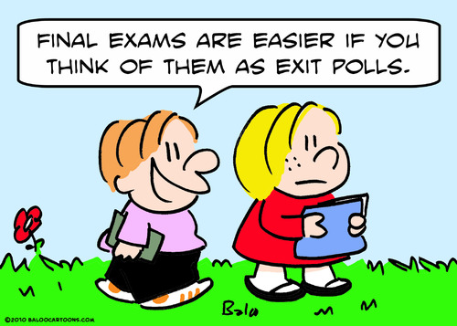 Cartoon: final exams school exit polls (medium) by rmay tagged final,exams,school,exit,polls
