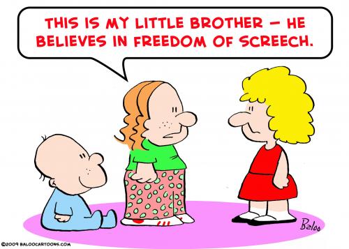 Cartoon: freedom of screech (medium) by rmay tagged freedom,of,screech