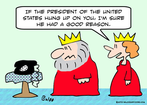 Cartoon: good reason king president (medium) by rmay tagged good,reason,king,president
