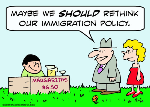 Cartoon: immigration policy rethink marga (medium) by rmay tagged marga,rethink,policy,immigration