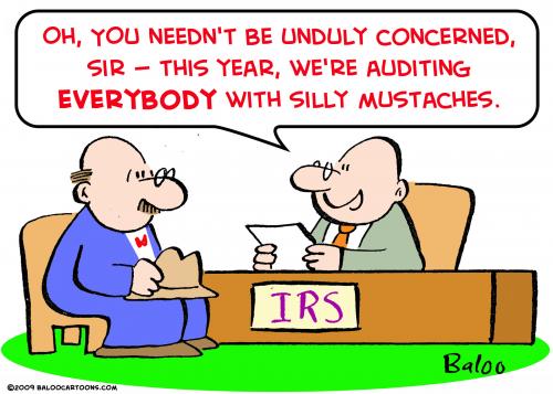 Cartoon: irs taxes silly mustache (medium) by rmay tagged irs,taxes,silly,mustache