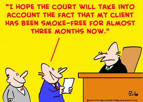 Cartoon: judge smoking (medium) by rmay tagged judge,smoking