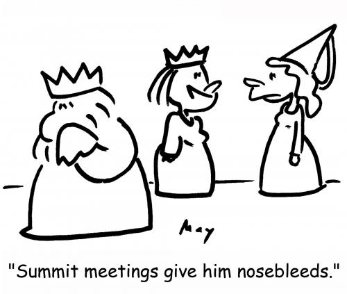 Cartoon: king nosebleeds (medium) by rmay tagged king,nosebleeds