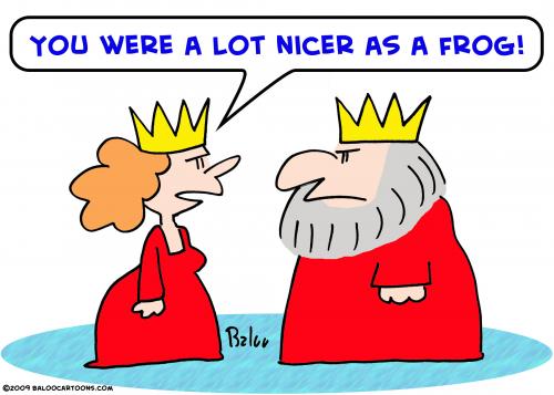 Cartoon: king queen nicer frog (medium) by rmay tagged king,queen,nicer,frog