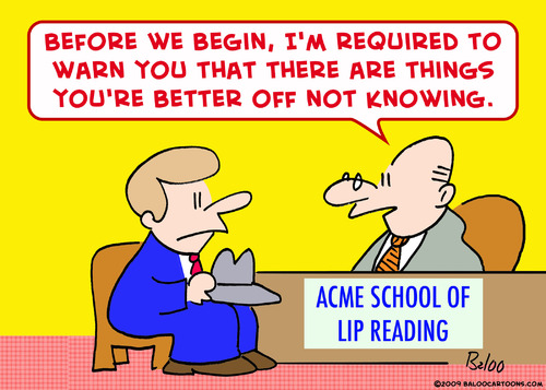 Cartoon: lip reading school (medium) by rmay tagged lip,reading,school