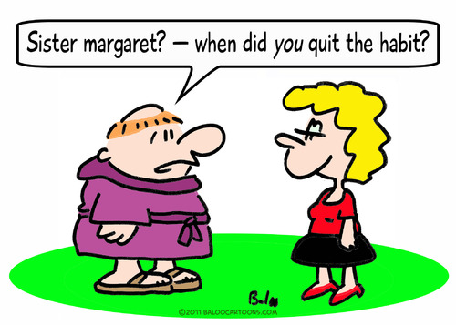 Cartoon: monk nun quit habit (medium) by rmay tagged monk,nun,quit,habit