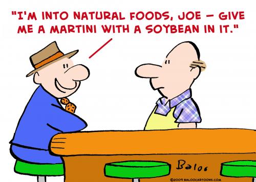 Cartoon: natural food martini soybean (medium) by rmay tagged natural,food,martini,soybean