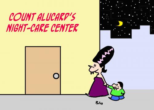 Cartoon: NIGHT CARE CENTER (medium) by rmay tagged night,care,center,alucard,dracula,vampires