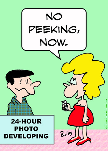 Cartoon: no peeking now (medium) by rmay tagged no,peeking,now