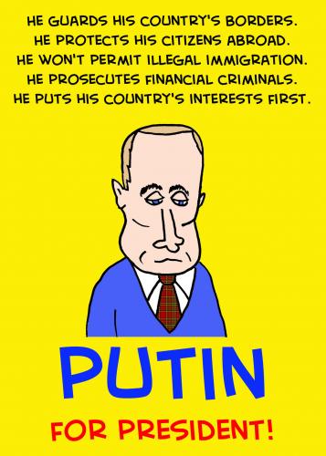 Cartoon: PUTIN FOR PRESIDENT (medium) by rmay tagged putin,for,president