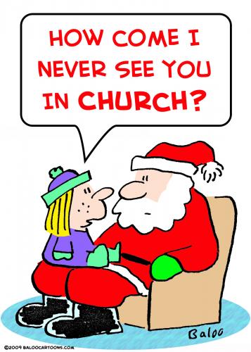 Cartoon: santa claus church (medium) by rmay tagged santa,claus,church