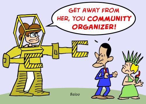Cartoon: SARAH PALIN OBAMA ALIENS (medium) by rmay tagged sarah,palin,obama,aliens,community,organizer