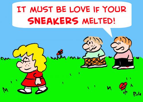 Cartoon: SNEAKERS MELTED LOVE (medium) by rmay tagged sneakers,melted,love