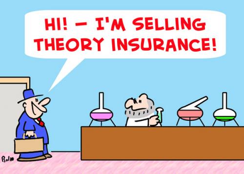 Cartoon: THEORY INSURANCE LAB SCIENTIST (medium) by rmay tagged theory,insurance,lab,scientist