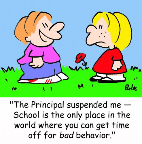 Cartoon: TIME OFF FOR BAD BEHAVIOR (medium) by rmay tagged time,off,for,bad,behavior