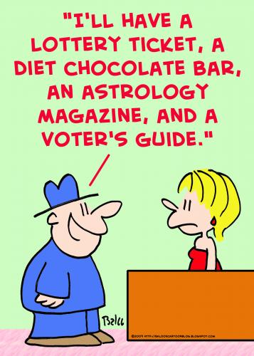 Cartoon: VOTERS GUIDE (medium) by rmay tagged voters,guide