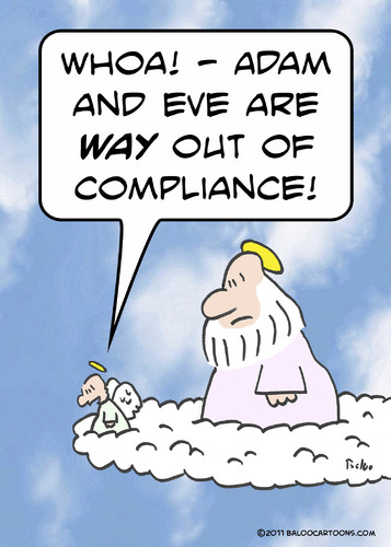 Cartoon: way out of compliance (medium) by rmay tagged way,out,of,compliance