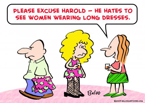 Cartoon: women long dresses (medium) by rmay tagged women,long,dresses