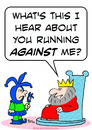 Cartoon: about running  king jester (small) by rmay tagged about running king jester