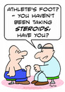 Cartoon: athletes foot steroids doctor (small) by rmay tagged athletes,foot,steroids,doctor