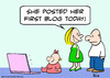 Cartoon: baby first blog today (small) by rmay tagged baby,first,blog,today