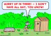 Cartoon: cannibal outhouse (small) by rmay tagged cannibal,outhouse