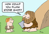 Cartoon: caveman report card flunk stone (small) by rmay tagged caveman,report,card,flunk,stone