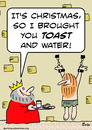 Cartoon: christmas king toast water (small) by rmay tagged christmas king toast water