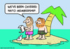 Cartoon: desert isle nato membership (small) by rmay tagged desert,isle,nato,membership