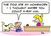 Cartoon: dog ate homework x ray (small) by rmay tagged dog,ate,homework,ray