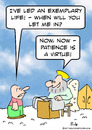 Cartoon: heaven patience is a virtue (small) by rmay tagged heaven,patience,is,virtue