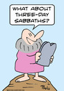 Cartoon: moses three day sabbaths (small) by rmay tagged moses,three,day,sabbaths