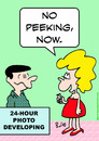 Cartoon: no peeking now (small) by rmay tagged no,peeking,now