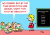 Cartoon: SCHOOL JOB MARKET OBSOLETE (small) by rmay tagged school job market obsolete multiplication table